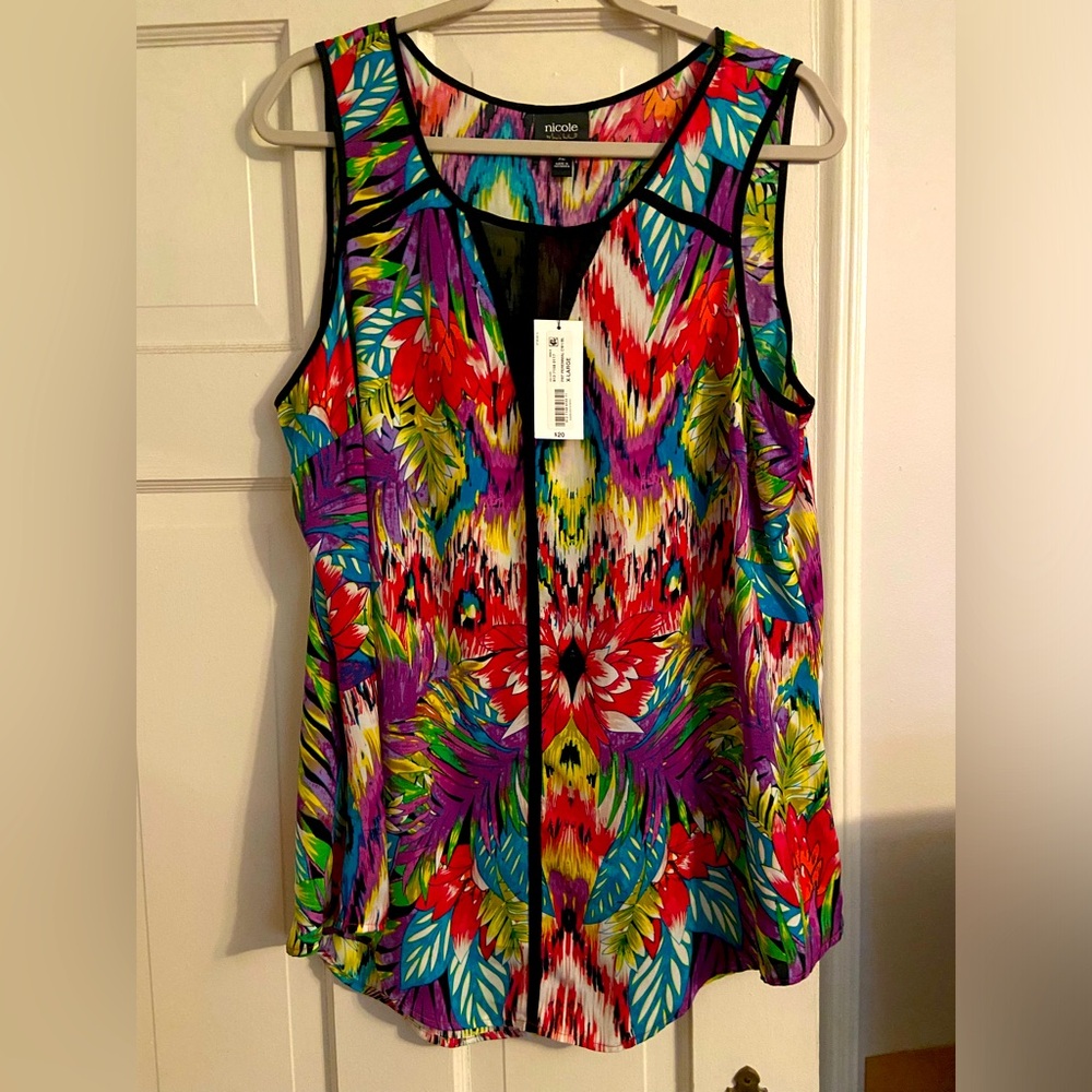 Nicole by Nicole Miller bright tropical tank